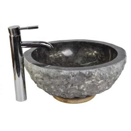 Lavoar piatra Ego  KC-FMA BLACK D 40 cm wash basin overtop 