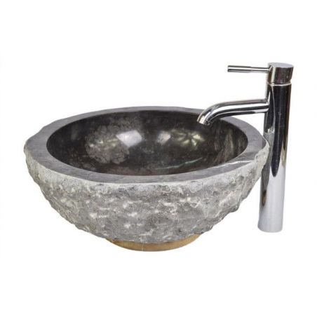 Lavoar piatra Ego  KC-FMA BLACK D 40 cm wash basin overtop 