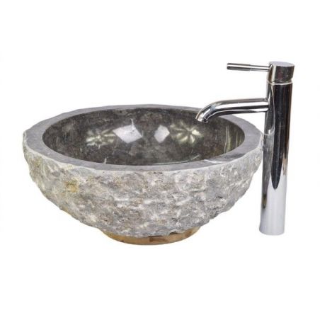 Lavoar piatra Ego  KC-FMA BLACK C 40 cm wash basin overtop 