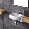 Lavoar EGO 0001L, ALb, lucios, 38x26 cm, montaj suspendat, ceramica sanitara, gaura baterie in dreapta si preaplin Lavoar EGO 0001L, ALb, lucios, 38x26 cm, montaj suspendat, ceramica sanitara, gaura baterie in dreapta si preaplin