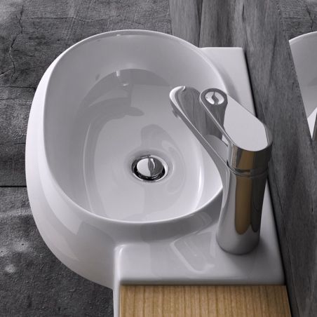 Lavoar EGO-0001,montaj pe blat,gaura baterie si preaplin,ceramica sanitara Lavoar EGO-0001,montaj pe blat,gaura baterie si preaplin,ceramica sanitara