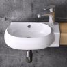 Lavoar EGO 0001L, ALb, lucios, 38x26 cm, montaj suspendat, ceramica sanitara, gaura baterie in dreapta si preaplin Lavoar EGO 0001L, ALb, lucios, 38x26 cm, montaj suspendat, ceramica sanitara, gaura baterie in dreapta si preaplin