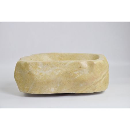 Lavoar piatra Ego EROSI Yellow LW7 polisherd wash basin overtop 