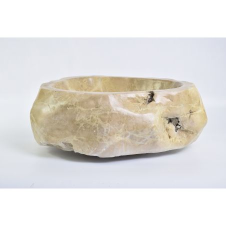 Lavoar piatra Ego EROSI BROWN B polisherd wash basin overtop 