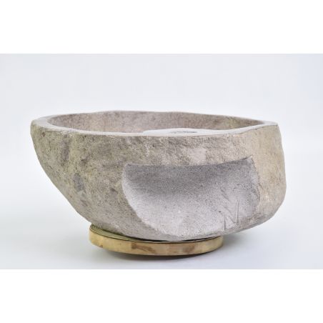 Lavoar piatra Ego RIVER STONE LOTOS C wash basin overtop 
