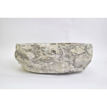 Lavoar piatra Ego EROSI Silver Grey G wash basin overtop 