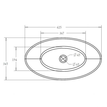 Lavoar EGO 807, Alb ,mat, 62.5x34.5 cm, montaj pe blat, compozit marmura