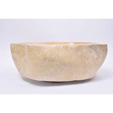 Lavoar piatra Ego EROSI Yellow LW3 polisherd wash basin overtop 