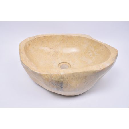 Lavoar piatra Ego EROSI Yellow LW3 polisherd wash basin overtop 