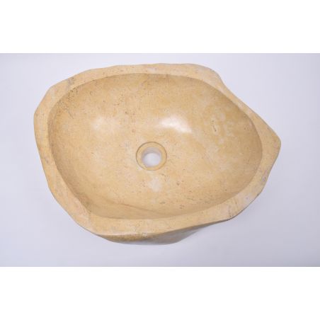 Lavoar piatra Ego EROSI Yellow LW3 polisherd wash basin overtop 