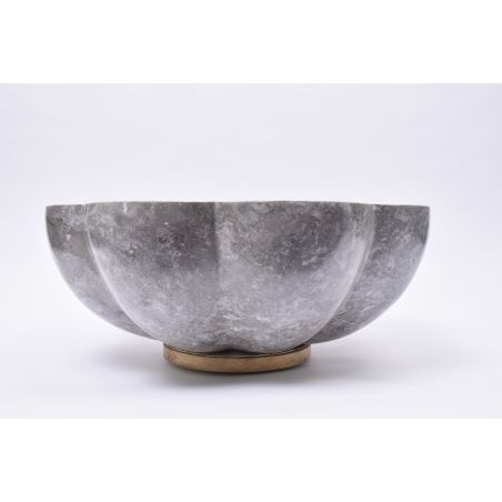 Lavoar piatra Ego LB-P FLOWER GREY FL2 45 cm wash basin overtop 