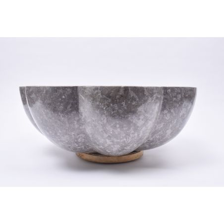 Lavoar piatra Ego LB-P FLOWER GREY FL1 45 cm wash basin overtop 