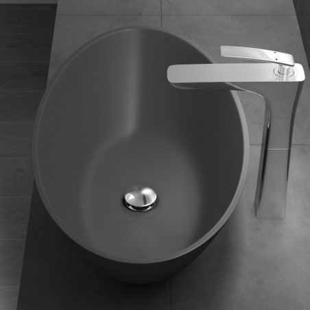 Lavoar EGO 807, Antracit ,mat, 62.5x34.5 cm, montaj pe blat, compozit marmura