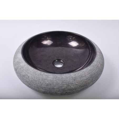 Lavoar piatra Ego DN-G BLACK A8 45 cm wash basin overtop 