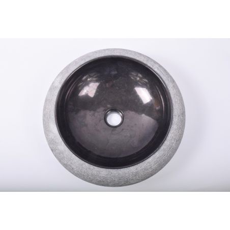 Lavoar piatra Ego DN-G BLACK A8 45 cm wash basin overtop 