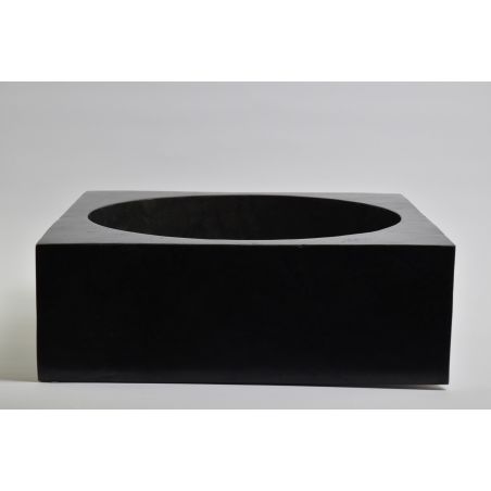 Lavoar piatra Ego SSL-P BLACK I wash basin overtop 