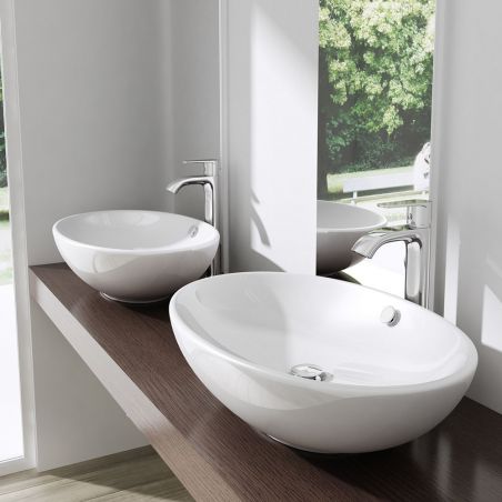 Lavoar EGO-306, compozit marmura,culoare Alb , montaj pe blat, 63x42 cm