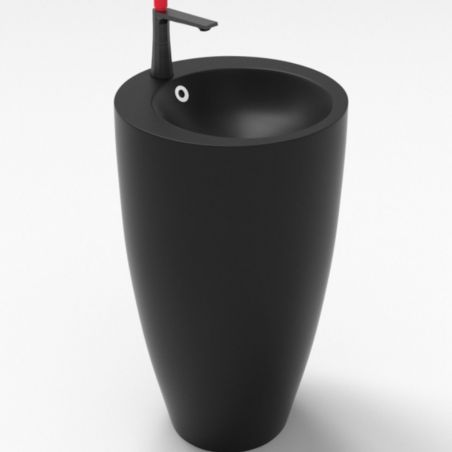 Lavoar stativ Marco, Negru Mat, Power Colour, 50x50x82 cm, montaj pe podea, ceramica sanitara