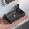 Lavoar EGO 101, Antracit mat, 46x26cm, montaj pe blat, compozit mineral, cu gaura baterie Lavoar EGO 101, Antracit mat, 46x26cm, montaj pe blat, compozit mineral, cu gaura baterie