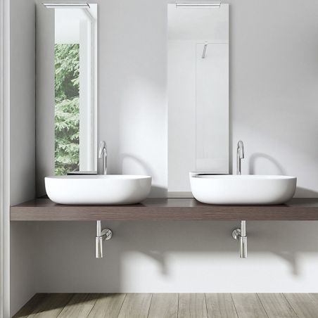 Lavoar EGO-322, compozit marmura,culoare Alb , montaj pe blat, 60x40 cm