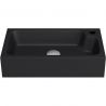 Lavoar EGO 101, Antracit mat, 46x26cm, montaj pe blat, compozit mineral, cu gaura baterie Lavoar EGO 101, Antracit mat, 46x26cm, montaj pe blat, compozit mineral, cu gaura baterie