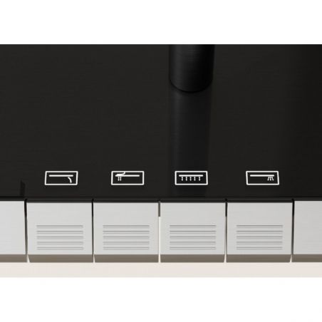Sistem de dus, Piano Key, iluminare Led, pipa cada, ploaie de dus, 2 dusuri de mana, montaj pe perete,  Franco