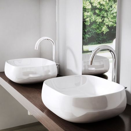 Lavoar EGO-5104, ceramica sanitara, culoare Alb , montaj pe blat, 41x36 cm