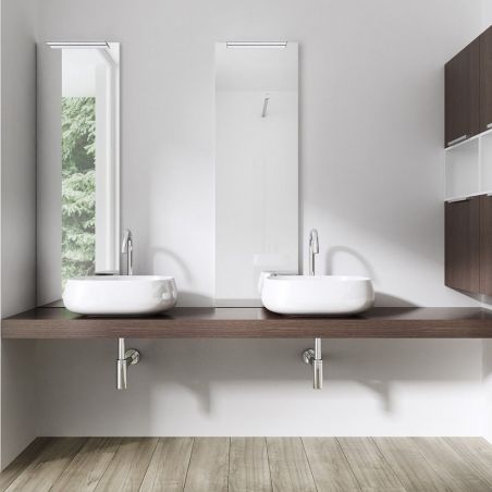 Lavoar EGO-5104, ceramica sanitara, culoare Alb , montaj pe blat, 41x36 cm