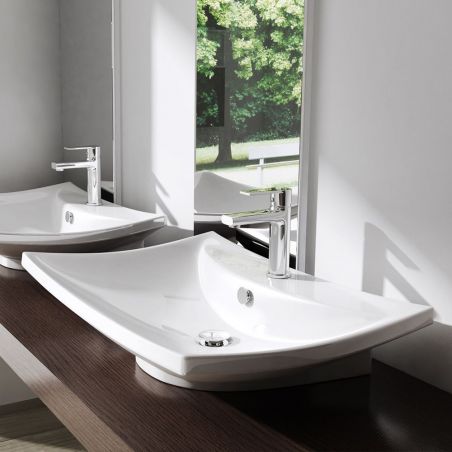 Lavoar EGO-709, ceramica sanitara, culoare Alb , montaj pe blat sau suspendat, 60x44 cm