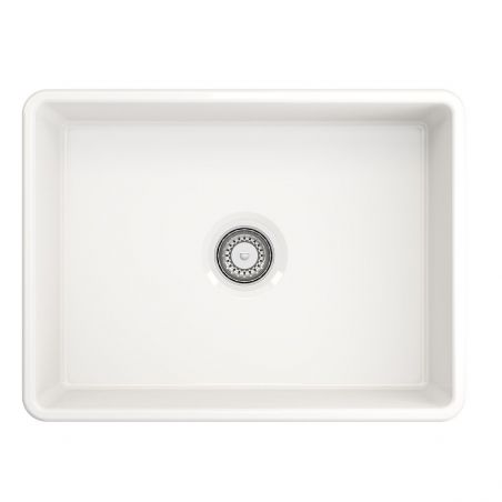 Chiuveta bucatarie, apron front, aparent, stil farmhouse, ceramica, 61x41 cm, alb, Royalty Line by Ego, Etna