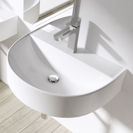 Lavoar EGO-896, ceramica sanitara, culoare Alb , montaj pe blat sau suspendat, 60x44 cm