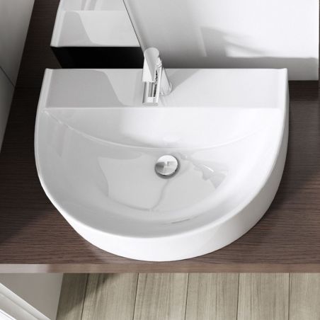 Lavoar EGO-896, ceramica sanitara, culoare Alb , montaj pe blat sau suspendat, 60x44 cm