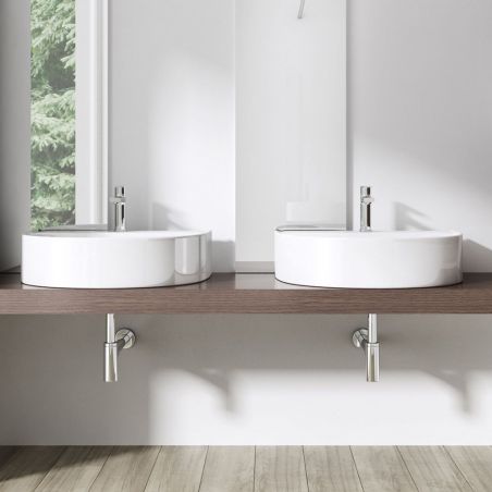 Lavoar EGO-896, ceramica sanitara, culoare Alb , montaj pe blat sau suspendat, 60x44 cm
