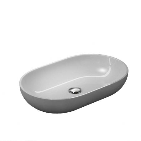 Lavoar EGO-808, compozit marmura,culoare Alb , montaj pe blat, 54x34 cm