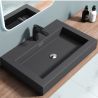 Lavoar EGO 18, Antracit mat, montaj suspendat sau incastrat, dimensiune 100 cm, compozit marmura Lavoar EGO 18, Antracit mat, montaj suspendat sau incastrat, dimensiune 100 cm, compozit marmura