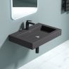 Lavoar EGO 18, Antracit mat, montaj suspendat sau incastrat, dimensiune 100 cm, compozit marmura Lavoar EGO 18, Antracit mat, montaj suspendat sau incastrat, dimensiune 100 cm, compozit marmura