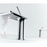 Baterie lavoar , Tip cascada, Perlator, Crom, Montaj pe blat, inaltime 26 cm, Dion