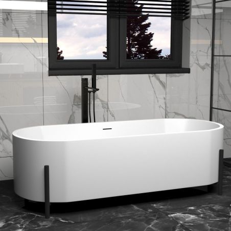 Cada de baie Atlanta, Compozit Coroian, Alb Lucios, 170 cm, Izolare termica, Freestanding