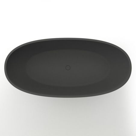 Cada de baie Lulu, Compozit Coroian, Negru Mat, 170 sau 180 cm, Izolare termica, Freestanding
