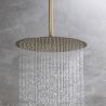Sistem dus, Auriu Mat, montaj din tavan, baterie incastrata cu termostat, dus tip ploaie, diametru 40 cm, Apolo