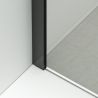 Cabina dus, perete fix si usa glisanta, sticla securizata de 8 mm, dimensiuni 80-90 x 120-140 cm, profil Negru mat, Giorgio