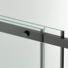 Cabina dus, perete fix si usa glisanta, sticla securizata de 8 mm, dimensiuni 80-90 x 120-140 cm, profil Negru mat, Giorgio