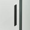 Cabina dus, perete fix si usa glisanta, sticla securizata de 8 mm, dimensiuni 80-90 x 120-140 cm, profil Negru mat, Giorgio