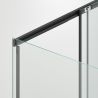 Cabina dus, perete fix si usa glisanta, sticla securizata de 6 mm, 70-90 x100-180 cm, profil Negru Mat, Hanes