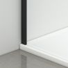 Cabina dus, perete fix si usa glisanta, sticla securizata de 6 mm, 70-90 x100-180 cm, profil Negru Mat, Hanes