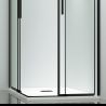 Cabina dus, 2 Usi Glisante, sticla securizata de 6 mm, 80-100 x 80-100 cm, profil Negru Mat, Medea Cabina dus, 2 Usi Glisante, sticla securizata de 6 mm, 80-100 x 80-100 cm, profil Negru Mat, Medea