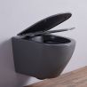 Vas Wc, Gri Mat, Power Color, Rimless, 49x37 cm, montaj suspendat, capac Duroplast, ceramica sanitara, Ben