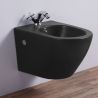 Vas bideu, Negru Lucios, 49x36 cm, montaj suspendat, ceramica sanitara, Ben
