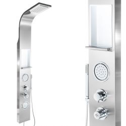 Panel de dus SK-423S,otel inoxidabil, cu ploaie si hidromasaj, finisaj crom