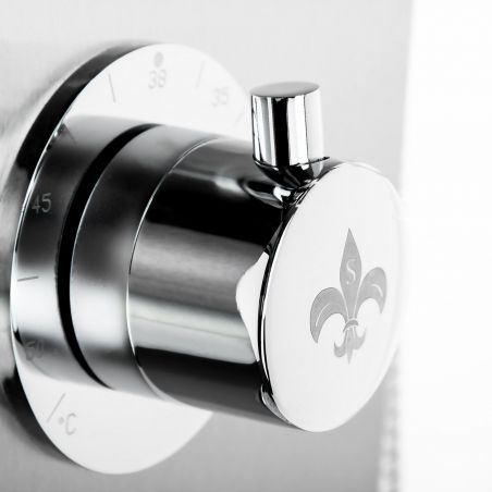 Panel de dus SK-423S,otel inoxidabil, cu ploaie si hidromasaj, finisaj crom